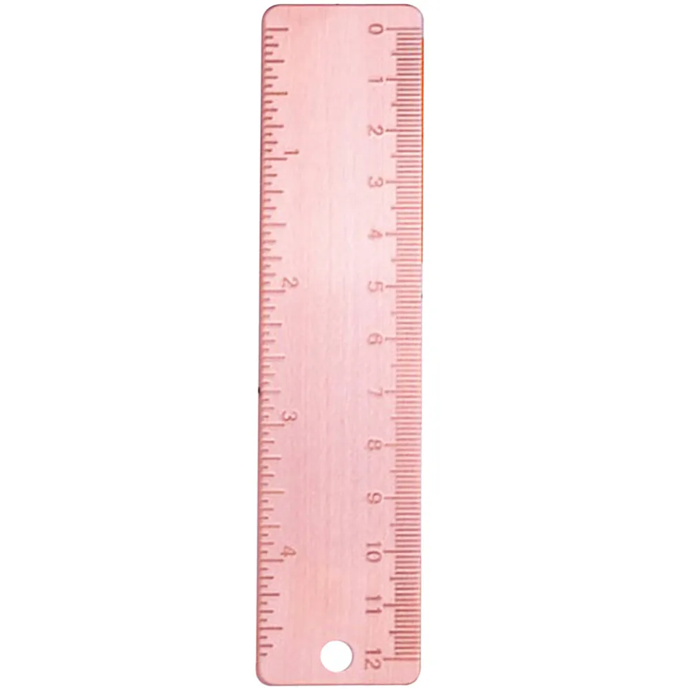 전문적인 구리 직선 자, 정확한 센티미터 눈금, 다기능 금속 자, 학습, 그림 그리기, 절단, 교육용