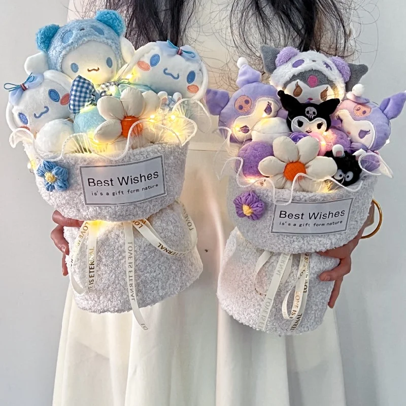 

Подарочная коробка для кукол аниме Sanrio Cinnamoroll Kurome, букет для девочек на день рождения, креативный практичный подарок для отправки кукол подруге