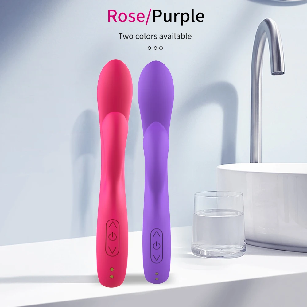 Vibratore a dildo a 10 frequenze, vibratori a coniglio, giocattoli sessuali a bacchetta per donne, masturbatore femminile, doppi motori, punto G, clitoride_voghion.com