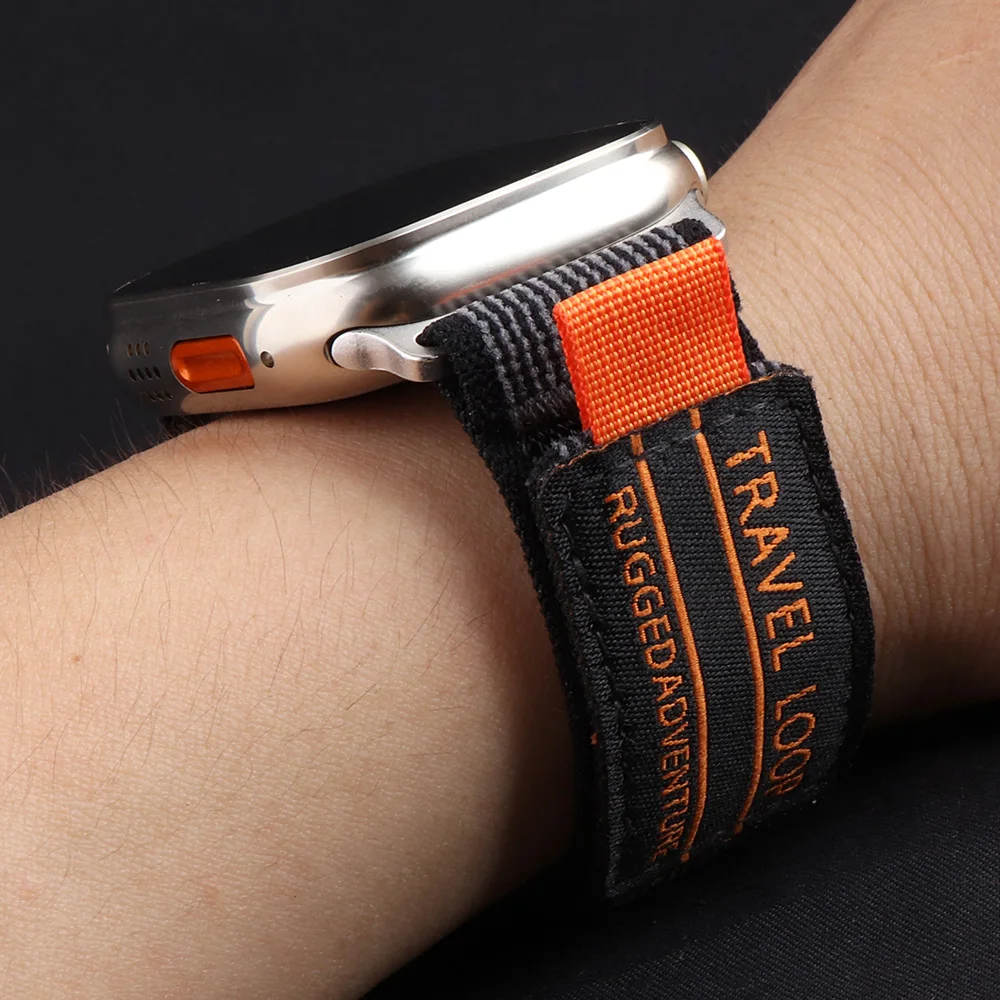 애플 워치 밴드용 스포츠 트레일 루프 스트랩, 울트라 2 49mm 9 8 7 45mm 팔찌, iWatch 시리즈 se 6 5 4 3 2 44mm 42mm