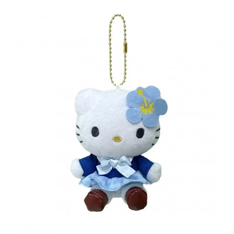 Kawaii Sanrio Hello Kitty Plush Toys Cute Cartoon Campus School Uniform Keychain Backpack Pendant Accessories Christmas Gifts 3
