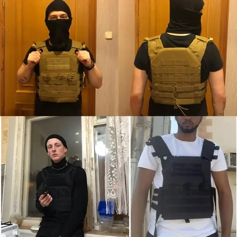 Nylon Tactical Vest Body Hunting Carrier Airsoft Lightweight Combat MOLLE Camo Military Army Training Vest CS Game Equipment 4