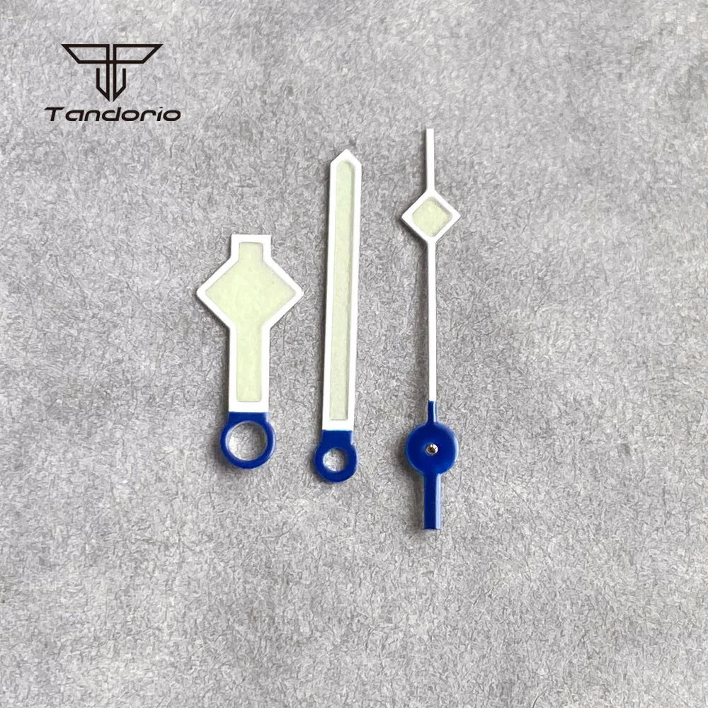 Matte Finish 29mm Watch Dial with Green Luminous Details in Blue/Black/Green