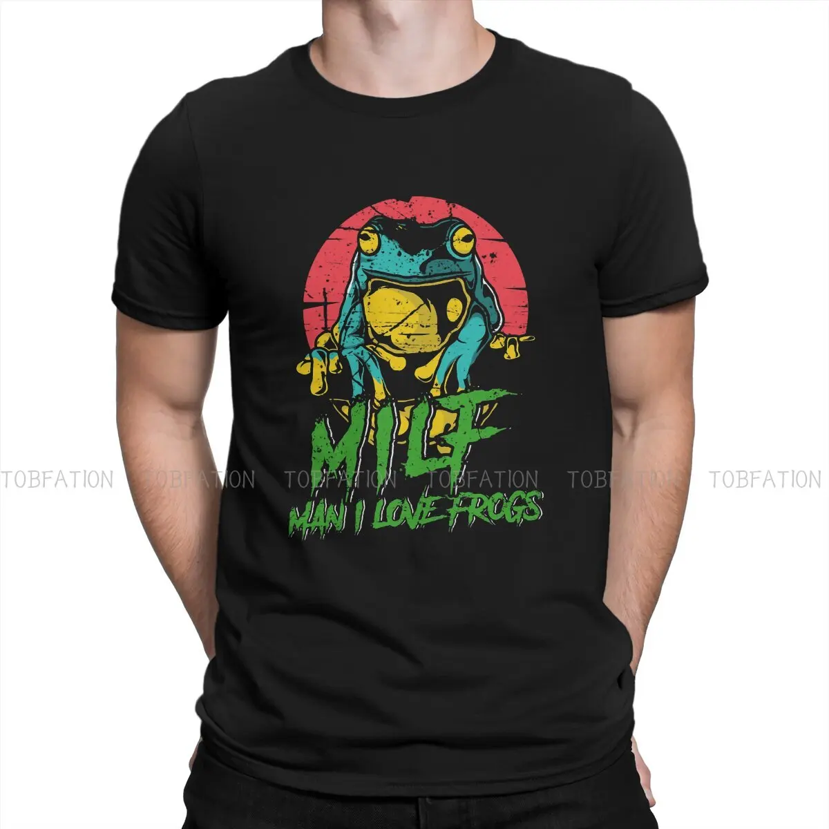 

MILF Man I Love Frogs Graphic TShirt MILF Printing Streetwear Casual T Shirt Male Short Sleeve Special Gift Clothes