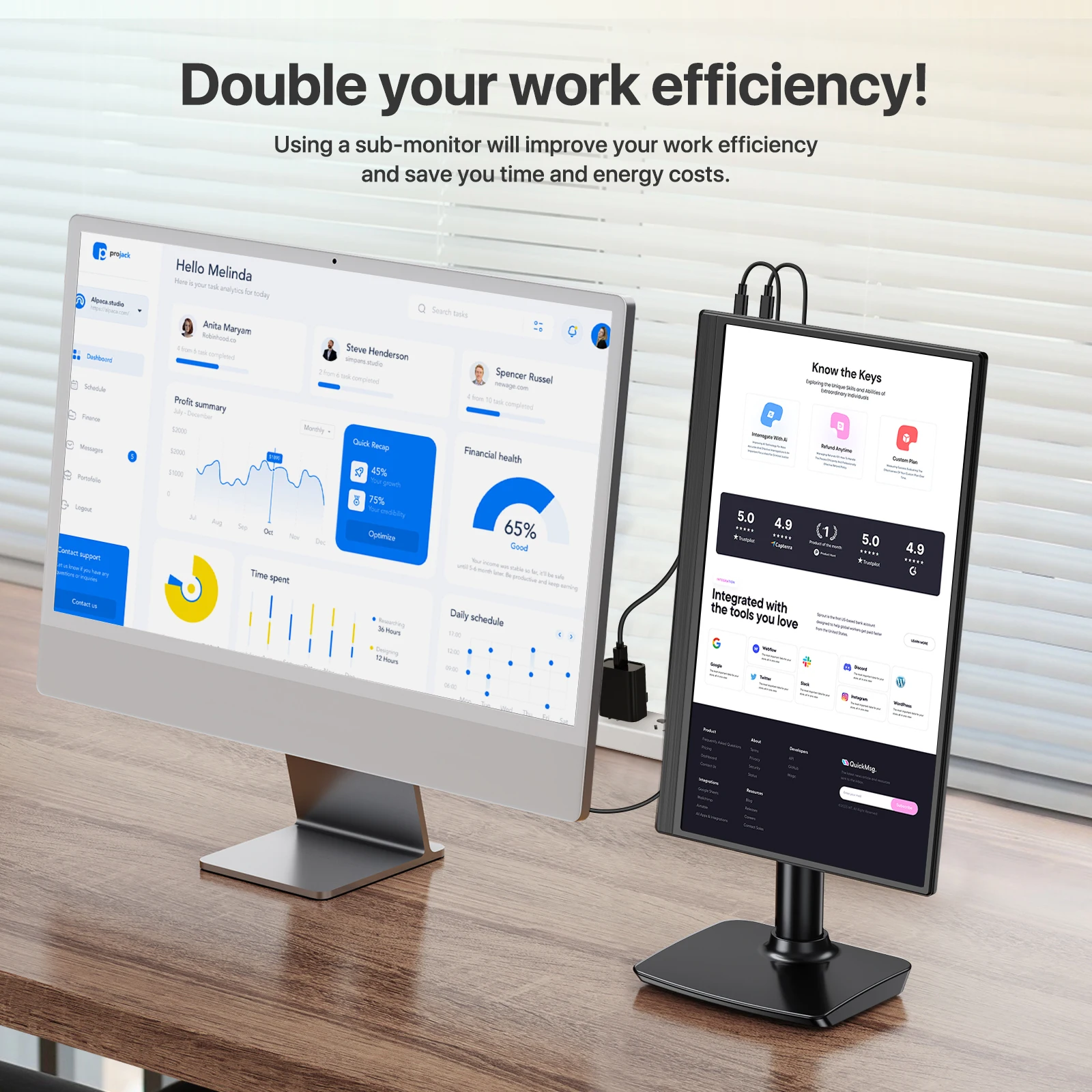 UPERFECT 15,6 draagbare monitor met touchscreen met 2000:1 Full HD-scherm, geïntegreerde standaard en DVI VGA HDMI USB C extern beeldscherm voor laptop XBO Switch PS4/5 7 UPERFECT 15,6 draagbare monitor met touchscreen met 2000:1 Full HD-scherm, geïntegreerde standaard en DVI VGA HDMI USB C extern beeldscherm voor laptop XBO Switch PS4/5 7