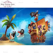 

5D Diamond Painting Pirate Ship Cartoon Picture Full Square Round Diamond Embroidery Cross Stitch Wall Decoration Child Handmade