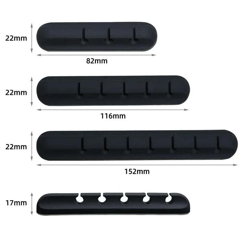Cable Clips 3/5/7 Clips Adhesive Silicone Cable Winder Desktop Wire Wrapped Cord Earphone Cable Holder