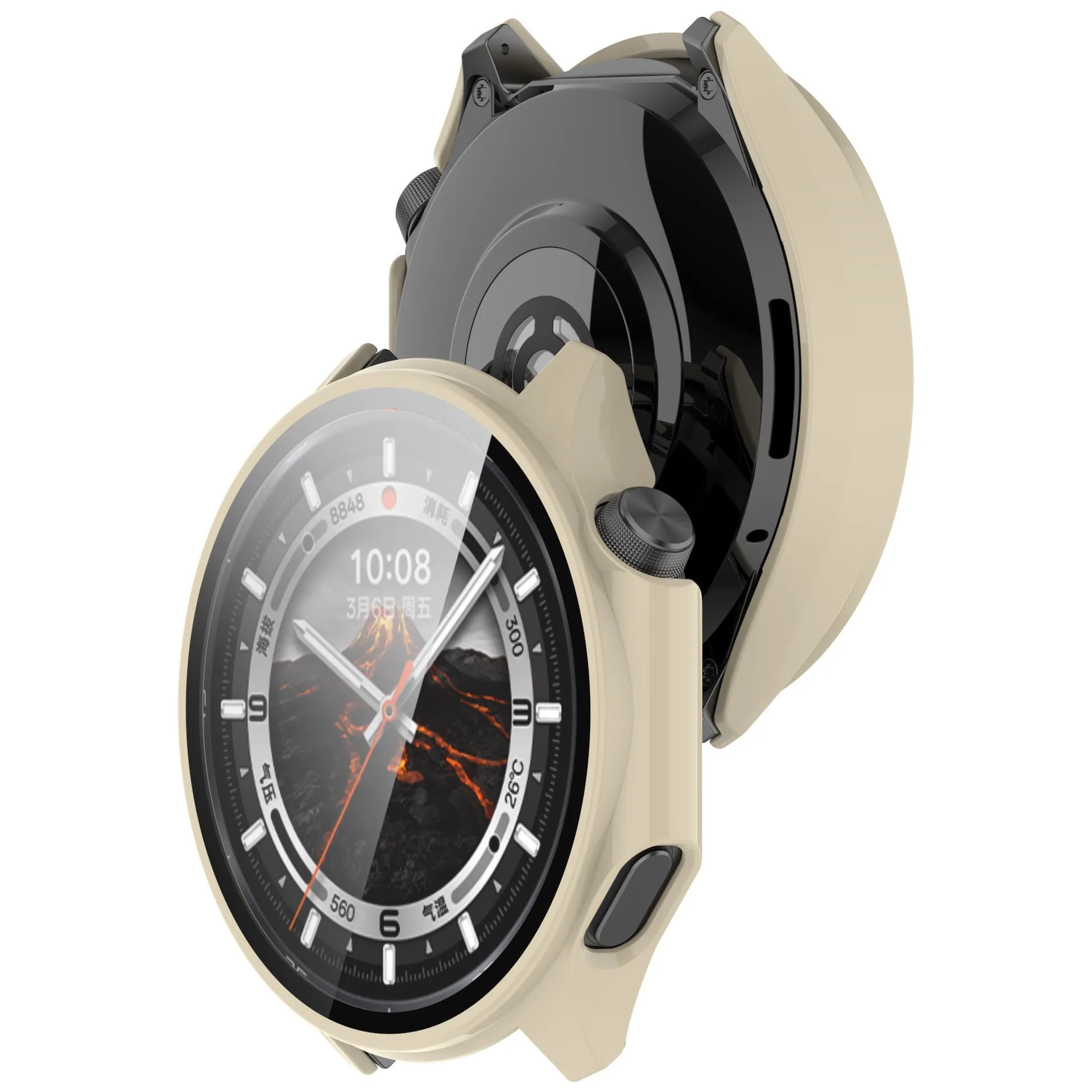 Premium Tempered Glass Smartwatch Screen Protector and Protective Case Cover