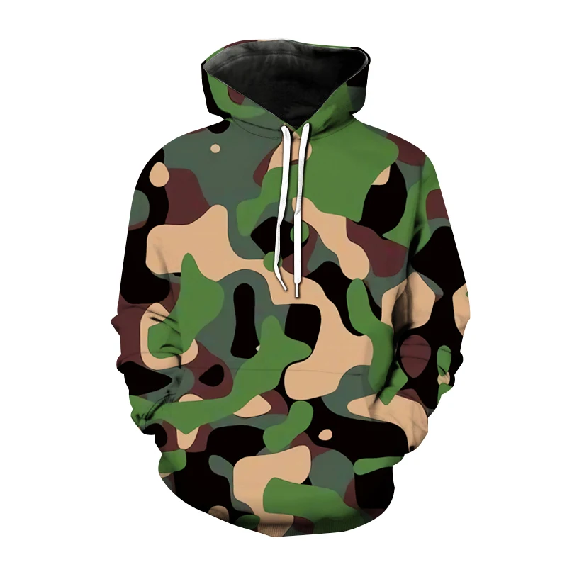 thumbnail image 1 of Sudadera con capucha de estilo militar para hombre y mujer, ropa de calle con estampado 3D de camuflaje, estilo Harajuku, 1 of 3