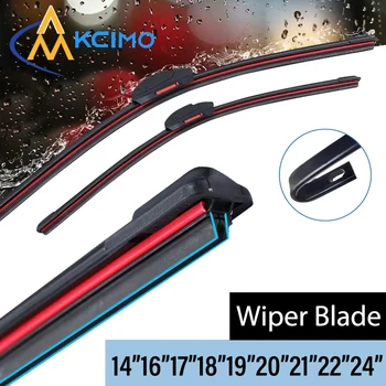 Car Windshield Wiper J/U hook Double Rubber Strip