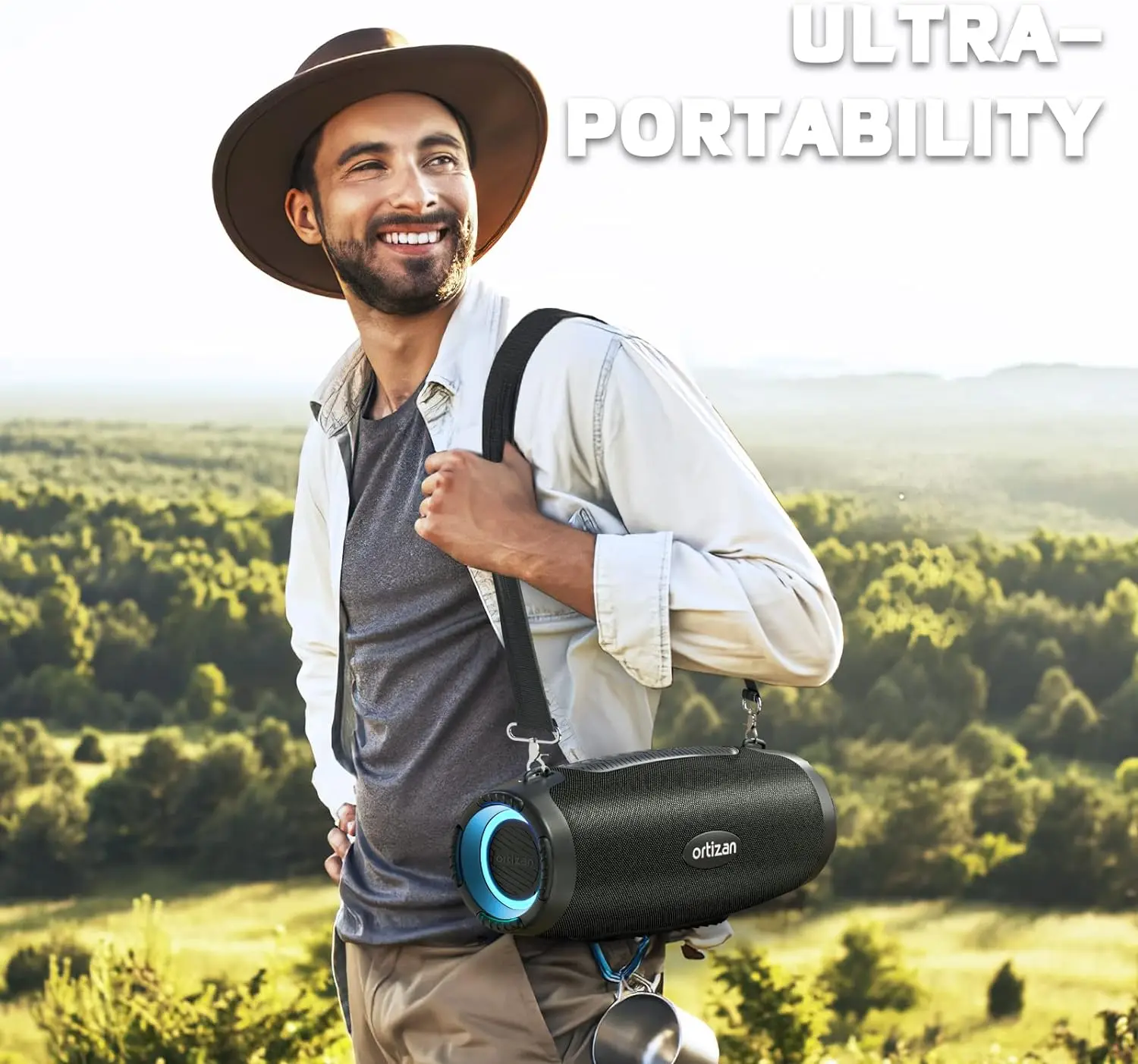 Ortizan 80W Bluetooth Speaker with Powerful Sound and Deep Bass IPX7 Waterproof Outdoor Loud Subwoofer Boombox for Party Camping 2