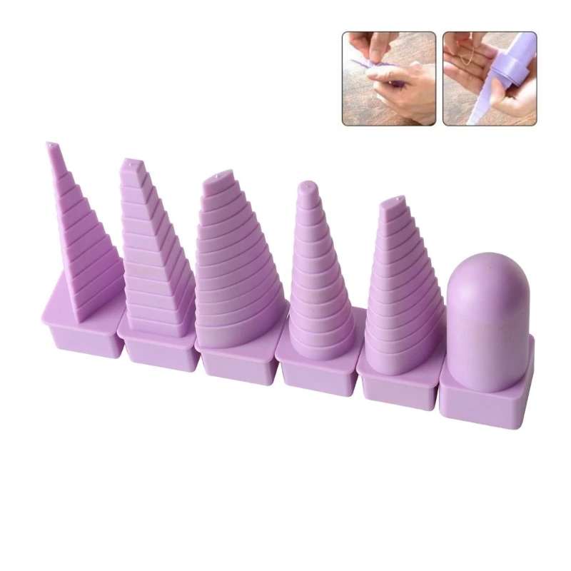 

Pack of 6pcs Paper Quilling Tower DIY Handmade Shaping Tool Paper Wire Tower 6 Shapes Available Jewelry Making Tool