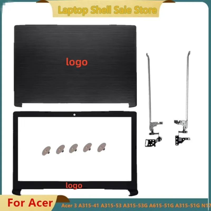 Rear Lid TOP case laptop LCD Back Cover/Front Bezel/screw hinges for Acer 3 A315-41 A315-53 A315-53G A615-51G A315-51G N17C4 laptop cover lcd bezel