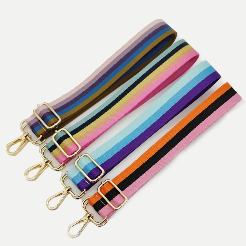 Stripe Bag Straps Women Handbag Belt Wide Shoulder Bag Strap