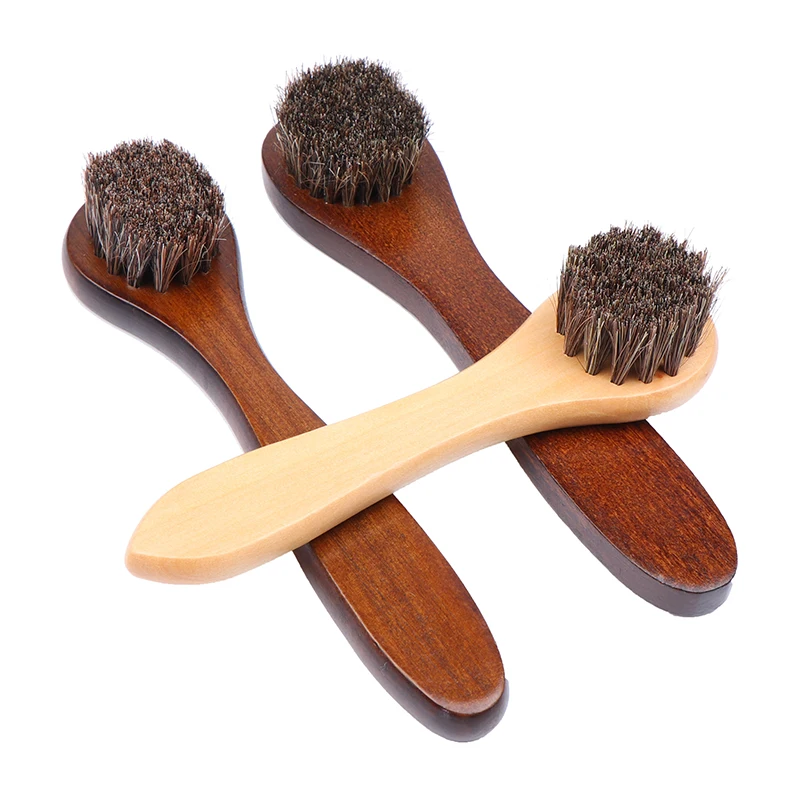 1Pc Shoe & Boot Polish Clean & Dust Durable Shoe Brush Long Wooden Handle Horsehair Shoe Brush 1Pc Shoe & Boot Polish Clean & Dust Durable Shoe Brush Long Wooden Handle Horsehair Shoe Brush