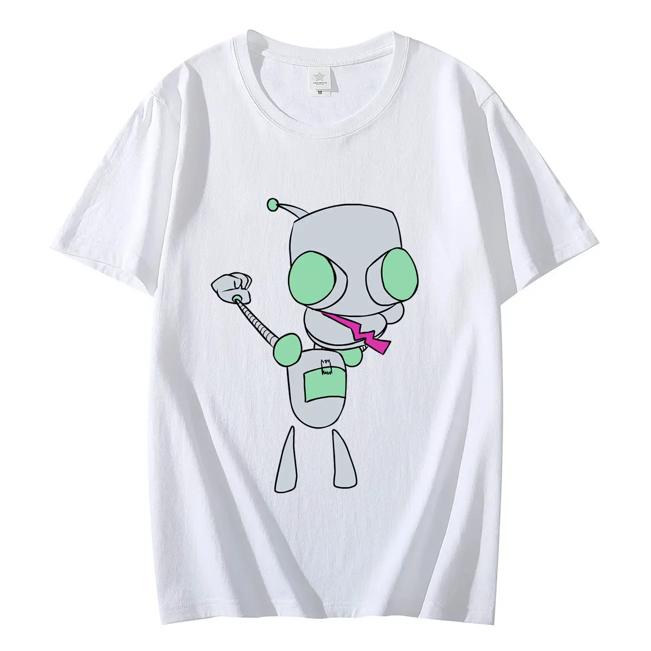 

American TV Series Invader Zim Gir Graphic T Shirts Fashion Cartoon Oversized T-shirt Unisex Casual Cotton Short Sleeve T-shirts