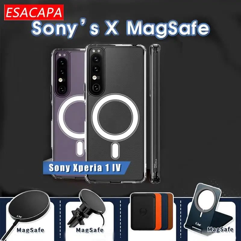 MagSafe Magnetic Shockproof Transparent Phone Case with Wireless Charging