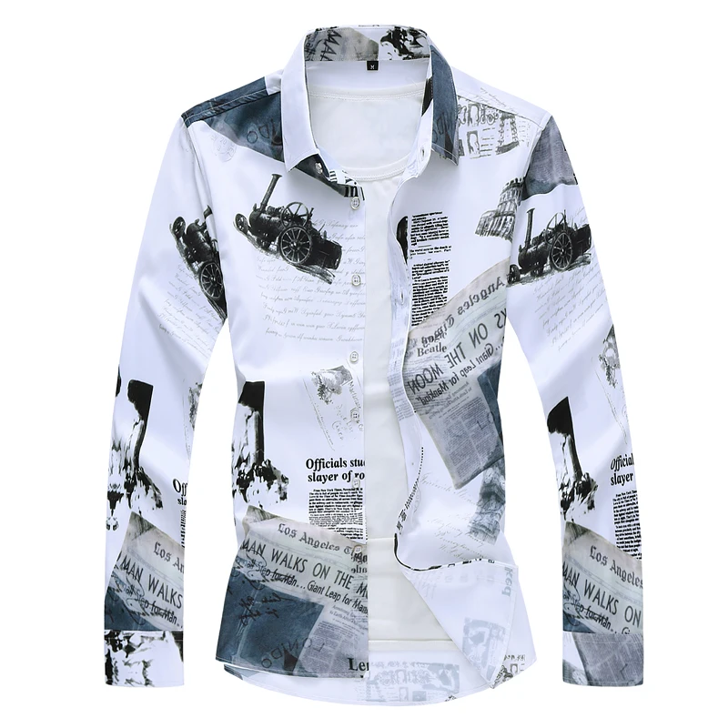 Summer Men's Short Sleeve Printed Shirt 6