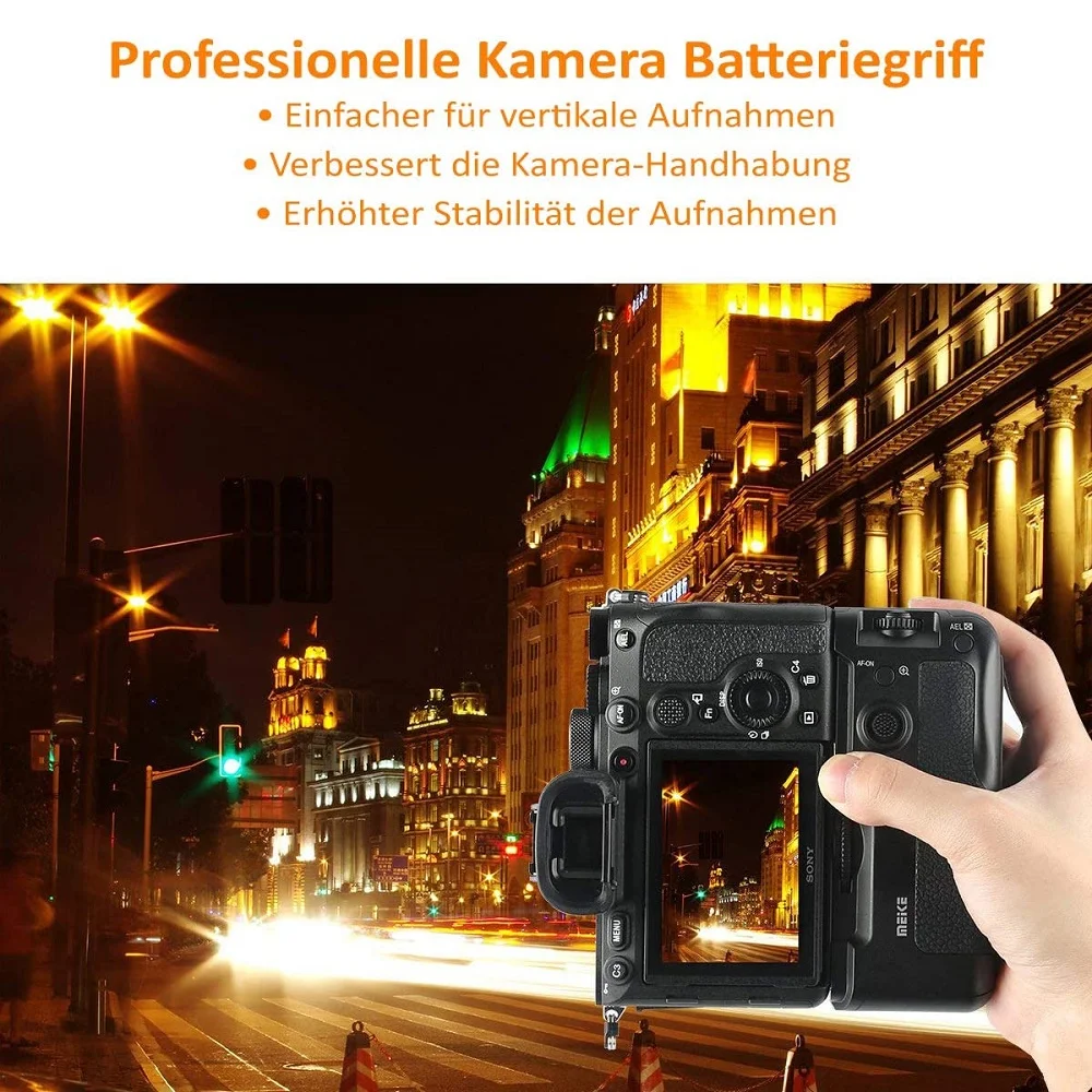 MEIKE Pro Battery Grip for A9/A7RIII/A7III|VG-C3EM Replacement with Vertical Sh
