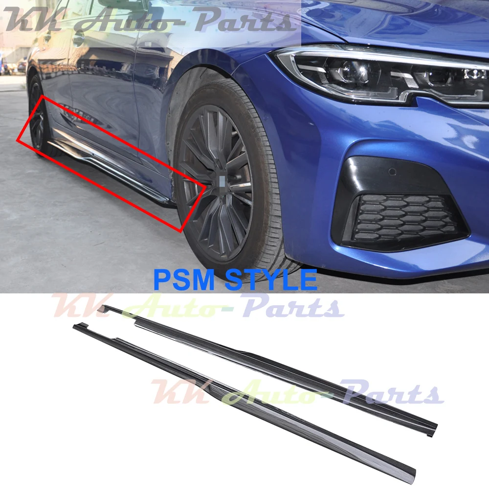 

For BMW 3 Series G20 G21 M SPORT Carbon Fiber Side Skirts Apron Extension Lip Splitters Spoiler 2020-2022 Auto Tuning