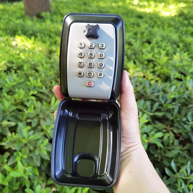 Key Box Wall Mounted Large Key Box Secure Waterproof Outdoor Key Box With 12 Code Rustproof Weatherproof Heavy Duty Key 3