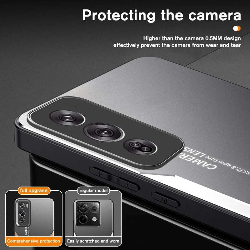 Aluminum Alloy Light-Armor Shockproof TPU Bumper Case with Camera Protector
