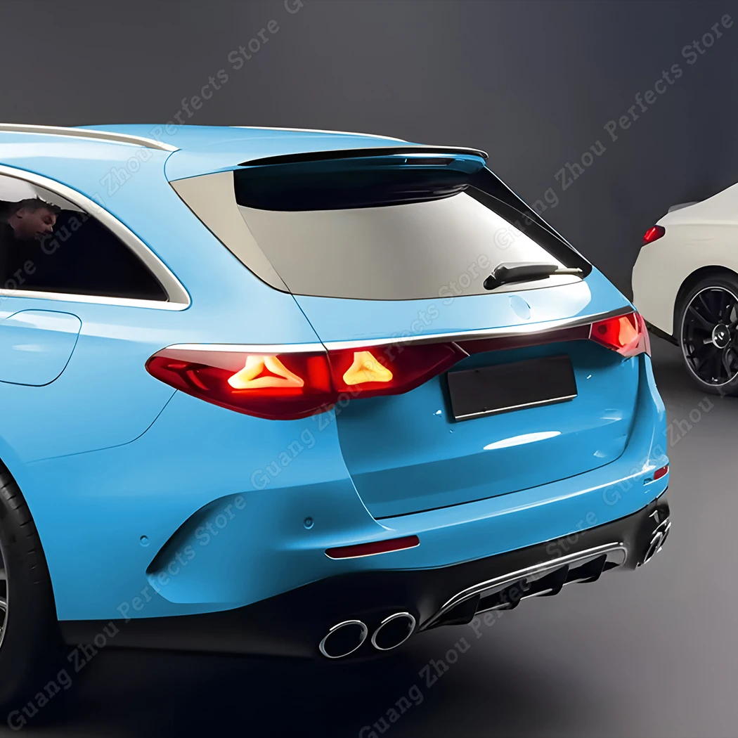 후방 트렁크 립 스포일러 윙 스플리터, 글로스 블랙, 고품질 ABS 플라스틱, 메르세데스 벤츠 E 클래스 에스테이트 S214 투어링 2024 +