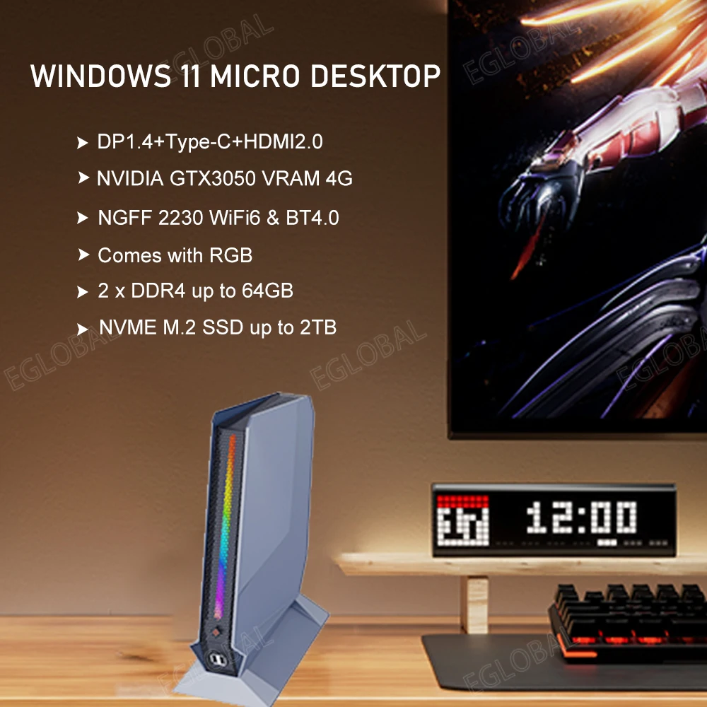 2023 Mini PC Gamer 12th Gen Intel i9 12900H i7 12700H Nvidia RTX
