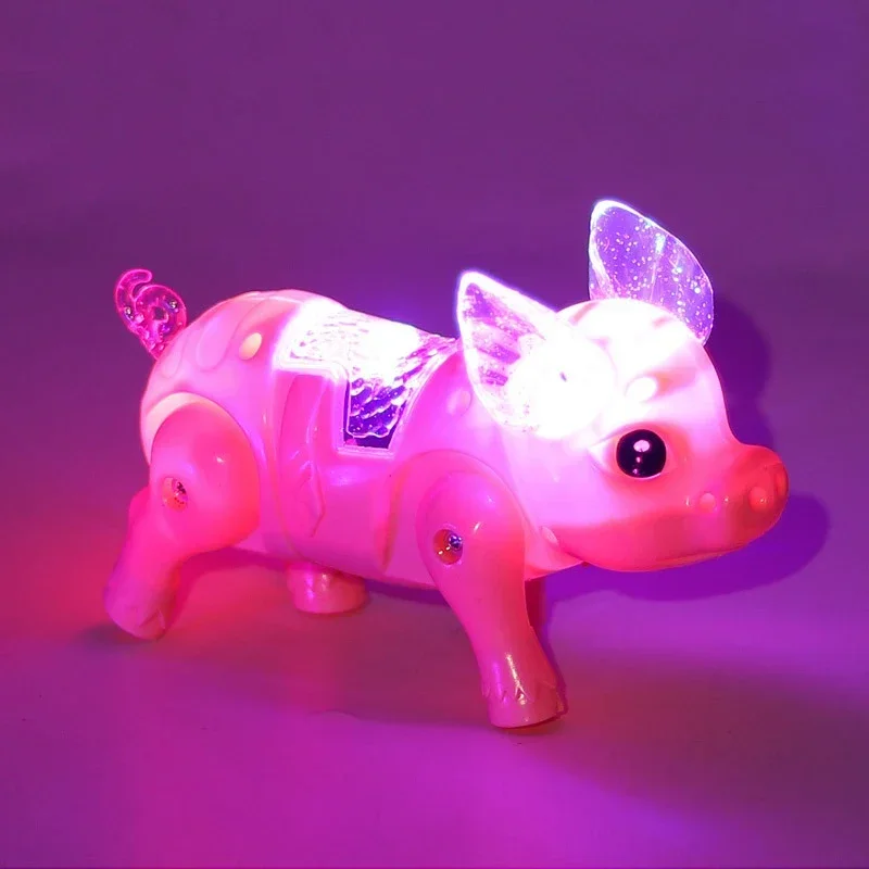 Cute Electric Walking Pig Toy with Light Musical Kids  Pink Color Funny Electronics Toy Children Birthday Gift Toys 5