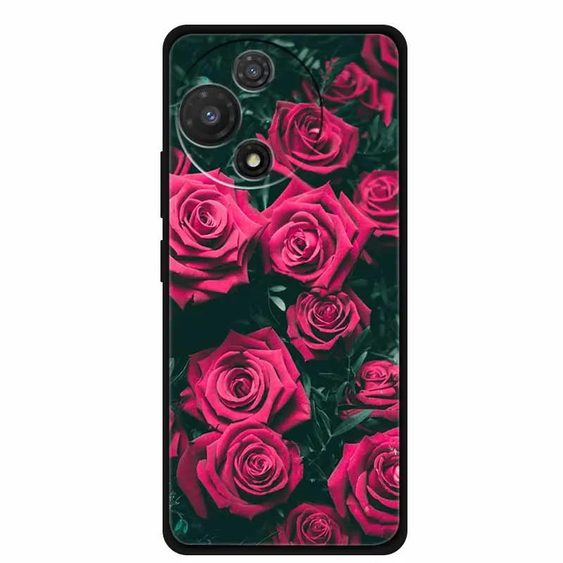 Black Soft Silicone TPU Phone Case with Cool Wolf Design - Shockproof and Protective Cover