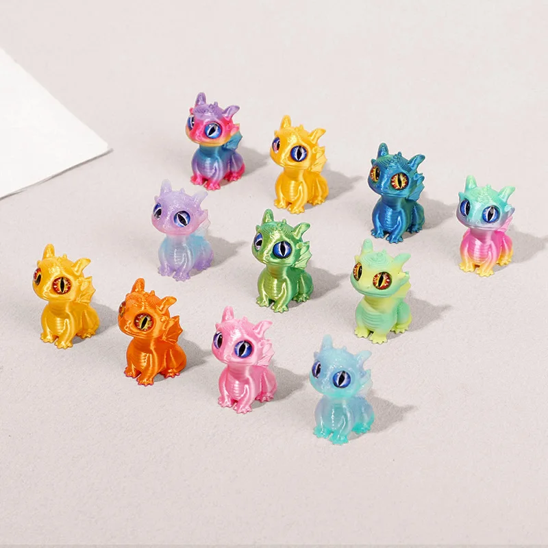 3D printed dragon ornaments 20/5pcs for kids birthday party favors pinata filler Easter Christmas gifts home table decorations