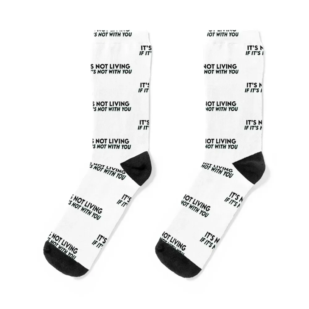 

The 1975 It's Not Living If It's Not With You Socks designer brand retro Man Socks Women's