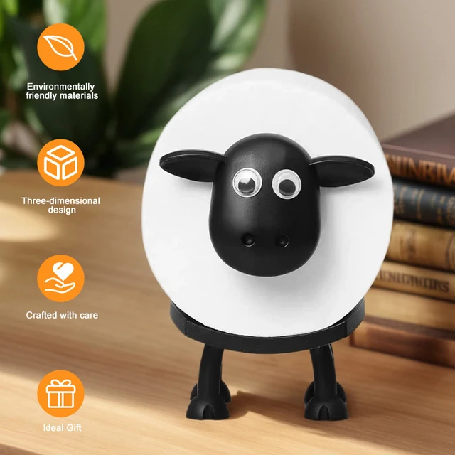 Porte-papier hygiénique en forme d'animal mignon, porte-rouleau de papier toilette, ensemble de salle de bain autoportant pour la maison, support de salle de bain 4