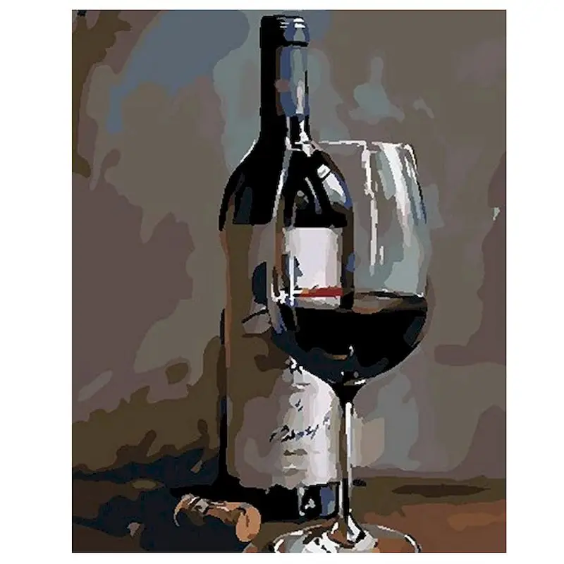 油絵　ワイン　グラス　作者名あり 油絵 ワイン グラス 作者名あり 原画 ワイングラスとレモン