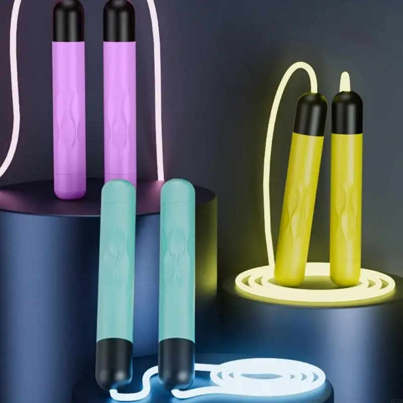 652D Skipping Rope Fitness Adjustable Night Glowing Skip Rope Exercise LED Jump