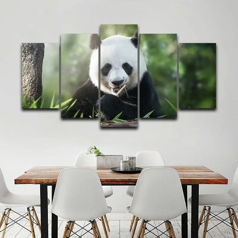 Panda Bear Spirit Animal Poster 5 Panel Canvas Print Wall Art Home Decor Hd  Print Pictures No Framed 5 Piece Room Decor - Painting & Calligraphy -  AliExpress