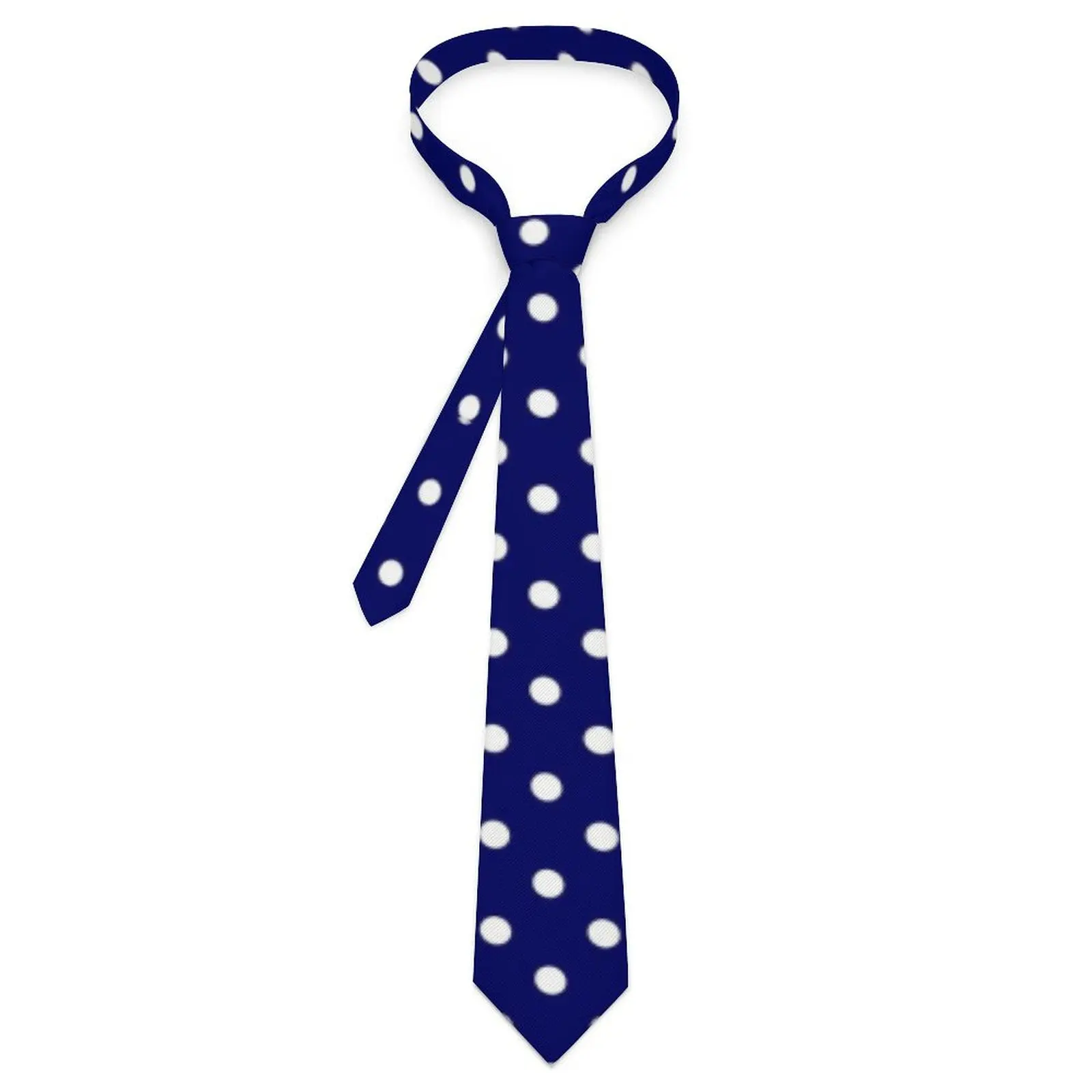 

Blue Polka Dot Tie Retro Print Wedding Party Neck Ties Adult Retro Casual Necktie Accessories Quality Graphic Collar Tie