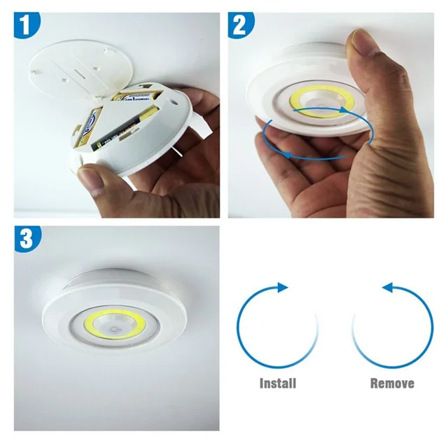 Wireless Kitchen Light with Remote Control Dimmable Night Lamp Battery Powered Under Cabinet LED Lights for Closet Bedroom 5