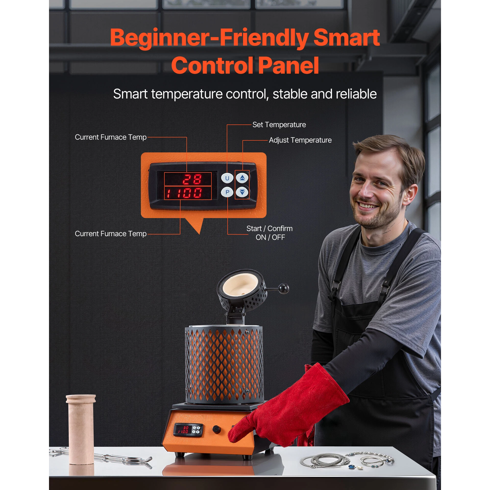 Electric Metal Smelting Machine for Gold Silver Copper