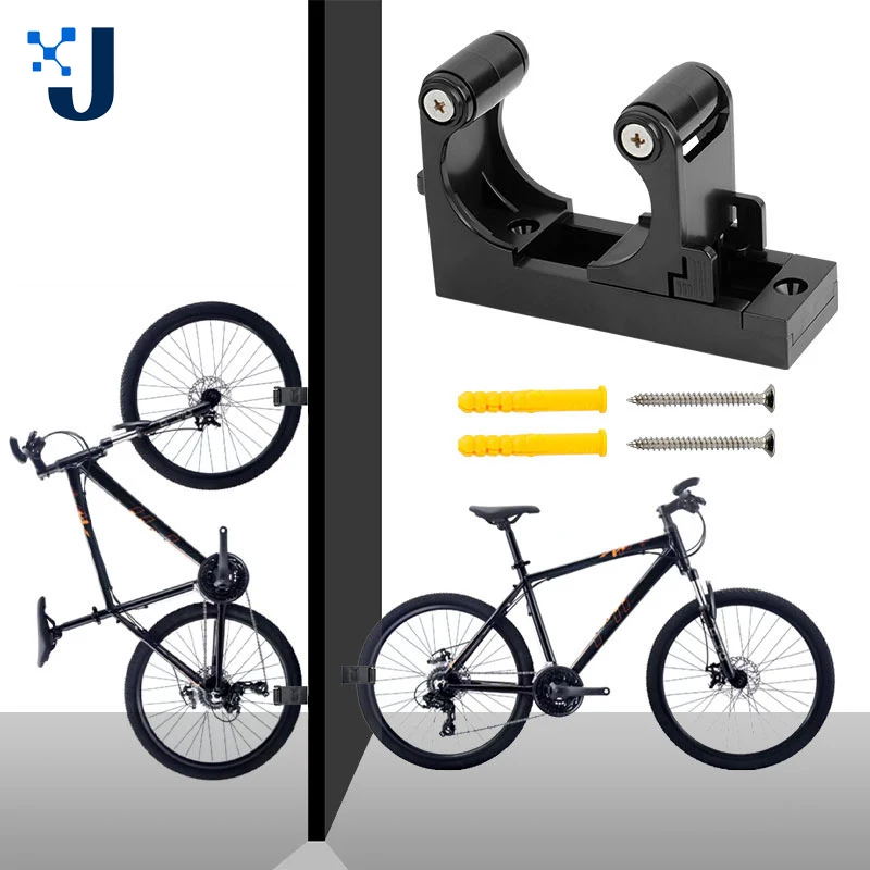 

1 Pair Bicycle Wall Hooks Adjustable Storage Horizatal Storage Fits 1.0-2.8 inches Tube MTB Road Bike Holder Rack Buckle Hanger