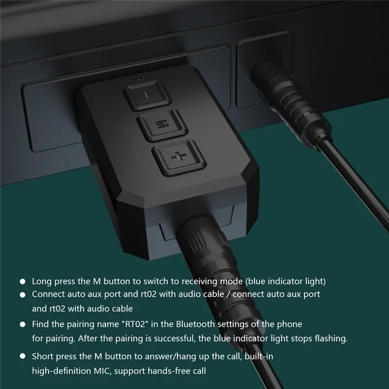 Bluetooth 5.0 Audio Receiver Transmitter 2 IN 1 USB Mini Stereo Bluetooth AUX RCA USB 3.5mm Jack For TV PC Car Wireless Adapter