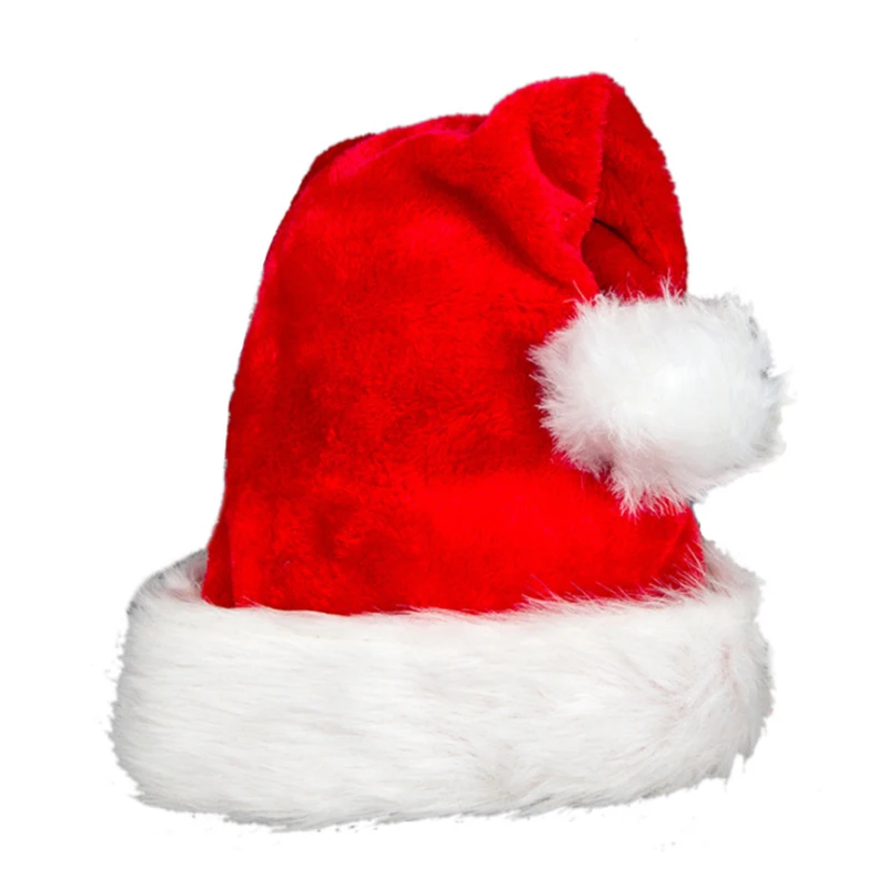 Santa Father Hat Adults Kids Christmas Hats Red White Polyester Xmas Fancy Dress Costume Hat Christmas Decoration Accessory