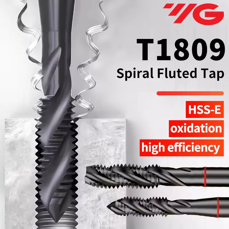 Korea YG T1809 Spiral Fluted Tap Machine Thread Tap