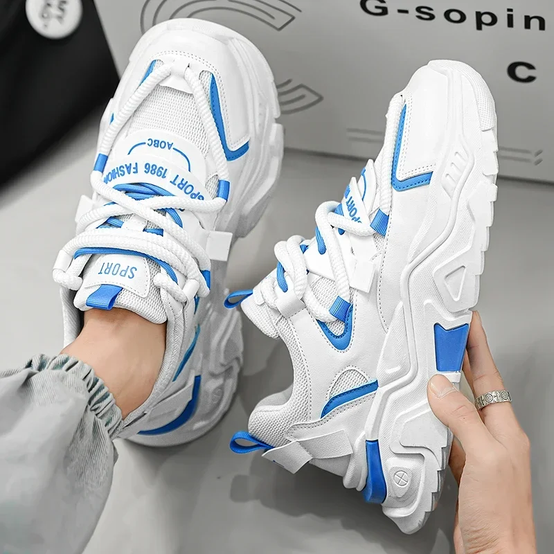Men's Shoes 2024 Spring New Trend Versatile Outdoor Leisure Popular Popular Item Niche Design Thick Sole Dad Trendy Shoes39-45 4