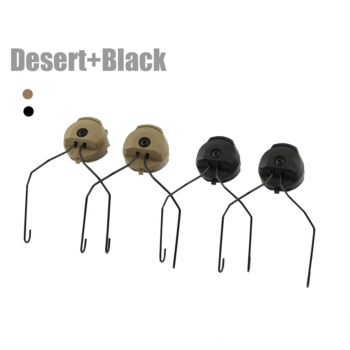 1Pair Headset Rail Adapter Tactical Helmet Suspension Headset Holder