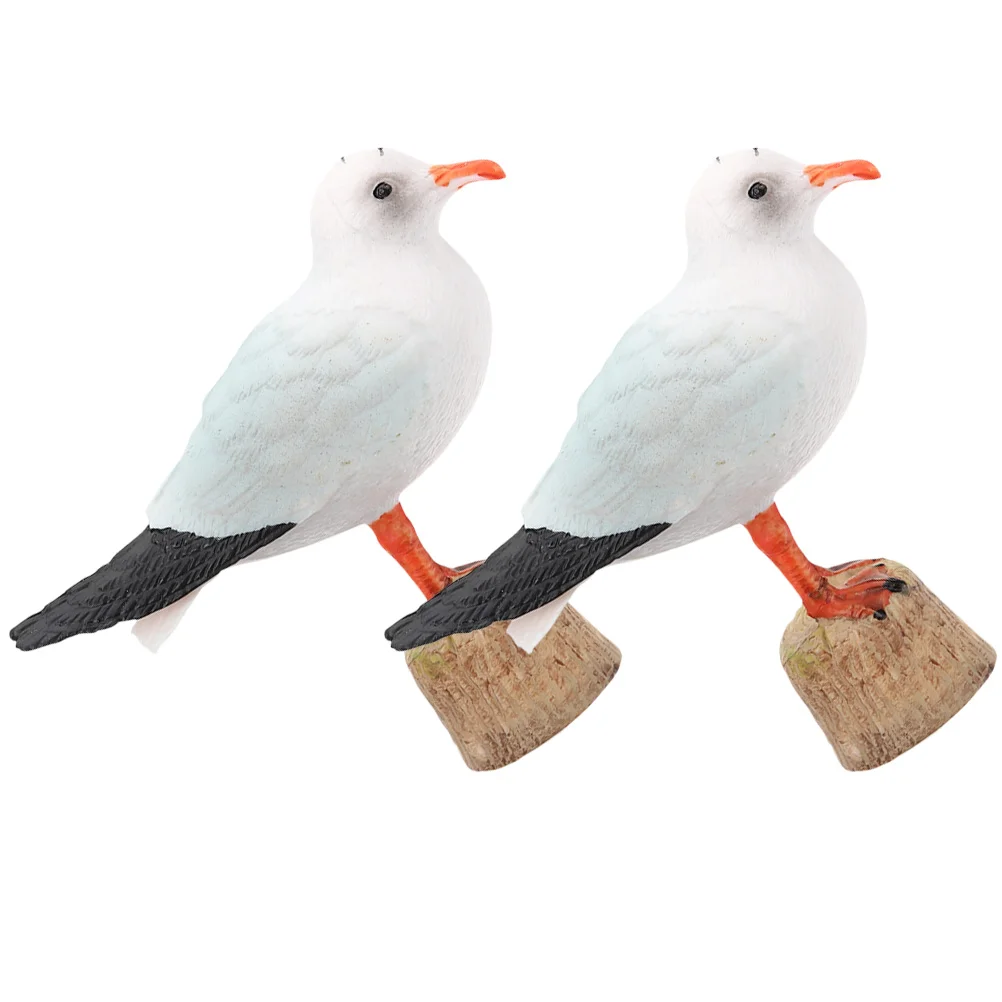 Zerodeko Seagull Figurine Piccolo Ornamento Decorazioni Nautiche Uccelli Rustico Vintage Coastal Beach Home Garden