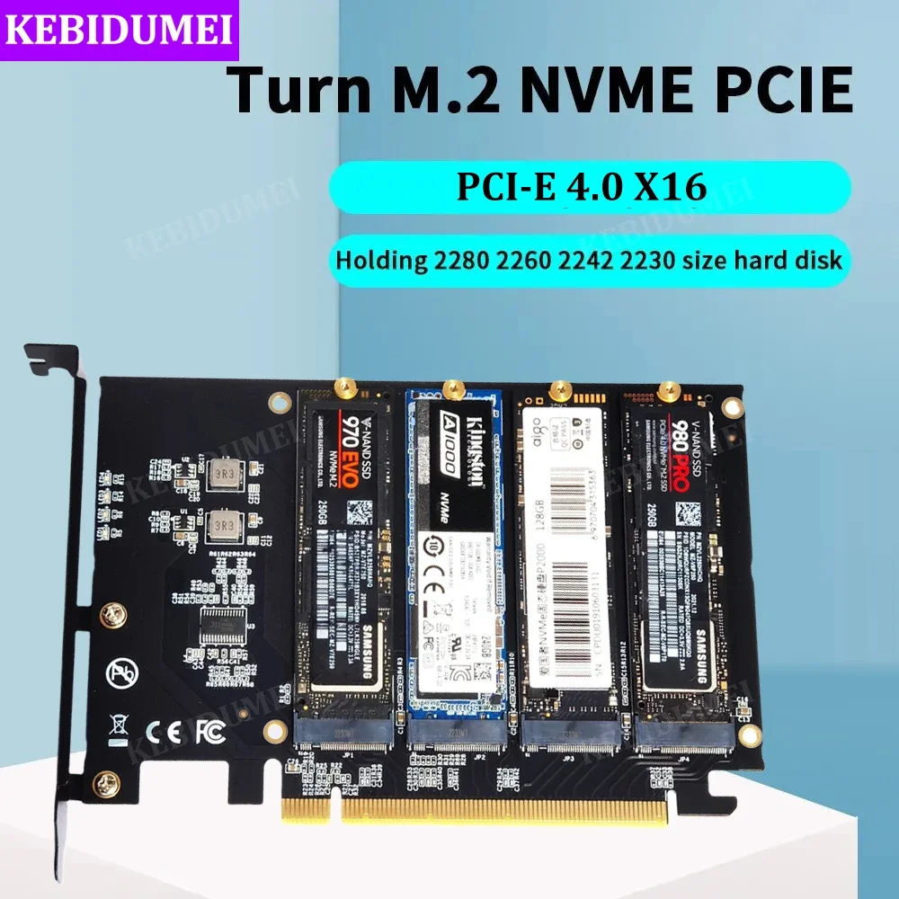 M.2 to PCIe Adapter M.2 NVME to PCIe 4.0 3.0 PC Motherboard X1 X4 X8 X16 Expansion Card For 2230 2242 2260 2280 SSD