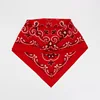 68CM Retro Blue Red Paisley Large Square Bandana Cotton Hip Hop Headband Scarf 3