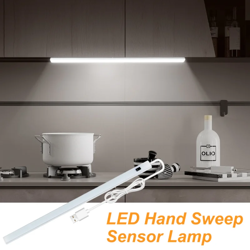Luz LED de cocina con conexión manual, lámpara de barrido para debajo del  armario, armario, cama