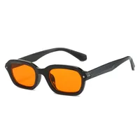 Vintage Rectangle lunettes De soleil femme mode rétro lunettes De soleil femme Orange miroir lunettes marque concepteur dégradé Oculos De Sol 3